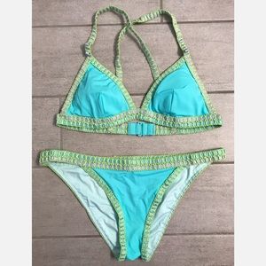 Victoria’s Secret Crochet Blue Green Bikini